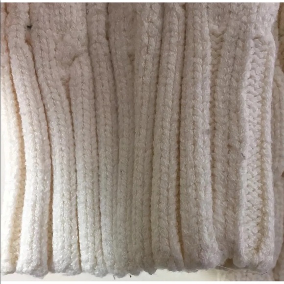 Anne Klein Women Cable Knit Sweater Small Off White 3/4 Length Sleeve - Picture 8 of 9